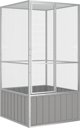 vidaXL Woliera, szara, 111x107x211,5 cm, galwanizowana stal