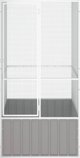 vidaXL Woliera, szara, 111x107x211,5 cm, galwanizowana stal