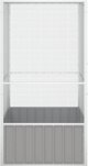 vidaXL Woliera, szara, 111x107x211,5 cm, galwanizowana stal