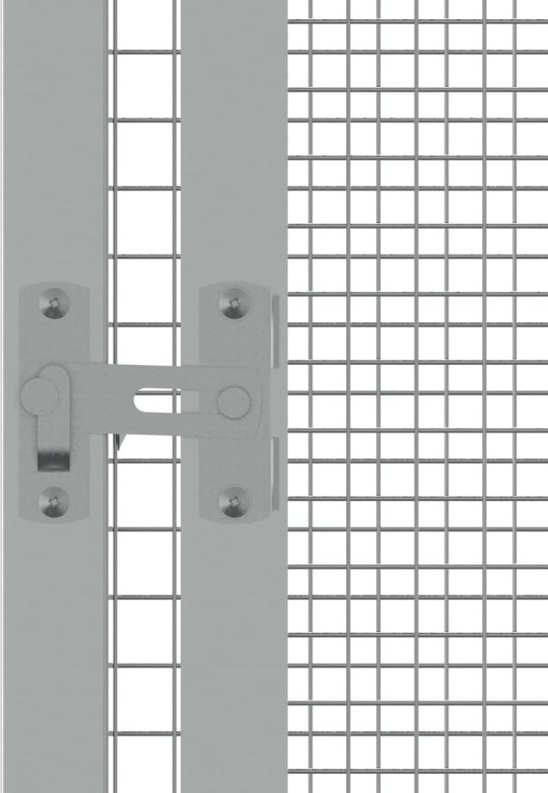 vidaXL Woliera, szara, 111x107x211,5 cm, galwanizowana stal