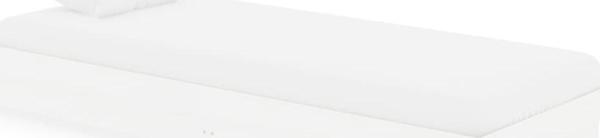 vidaXL Rama κρεβατιού, λευκή, από μασίφ ξύλο, 75 x 190 cm, μονό