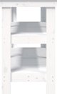 vidaXL Τραπεζάκι εργασίας, λευκό, 142,5x50x80 cm, μασίφ ξύλο πεύκου