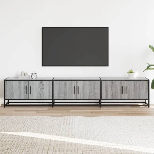 vidaXL Szafka pod telewizor, szary dab sonoma, 210x35x41 cm