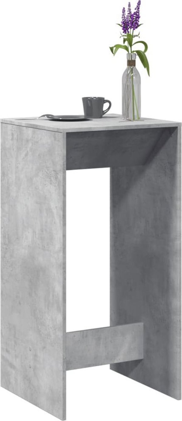 vidaXL Μπαρ τραπέζι, χρώμα γκρι σκυροδέματος, 51x50x103,5 εκ