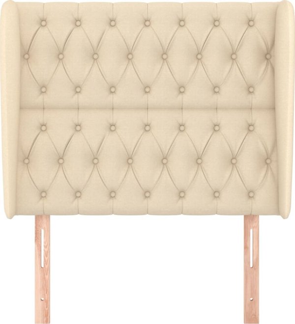 vidaXL Κεφαλάρι uszak κρεμ 93x23x118/128 cm ύφασμα