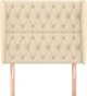 vidaXL Κεφαλάρι uszak κρεμ 93x23x118/128 cm ύφασμα