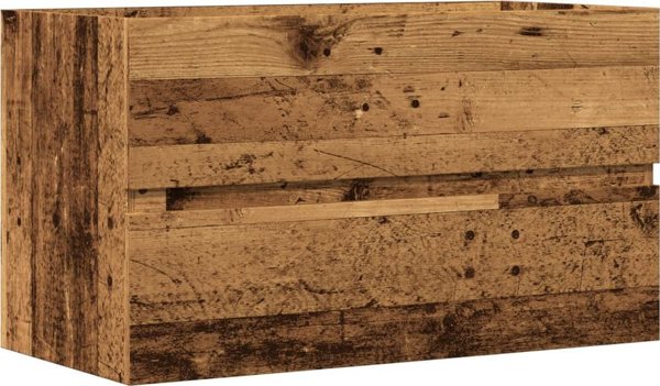 vidaXL Wiszaca szafka lazienkowa, stare drewno, 80x38,5x45 cm