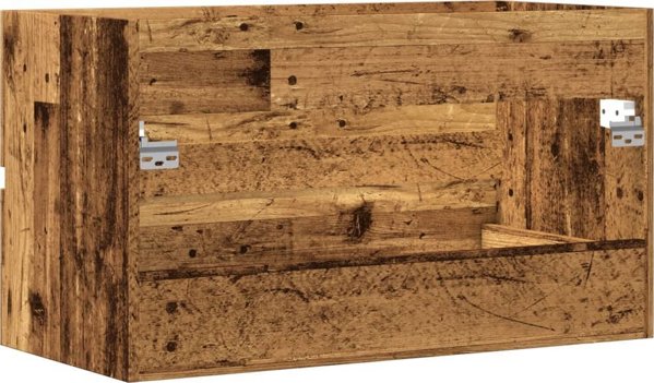 vidaXL Wiszaca szafka lazienkowa, stare drewno, 80x38,5x45 cm