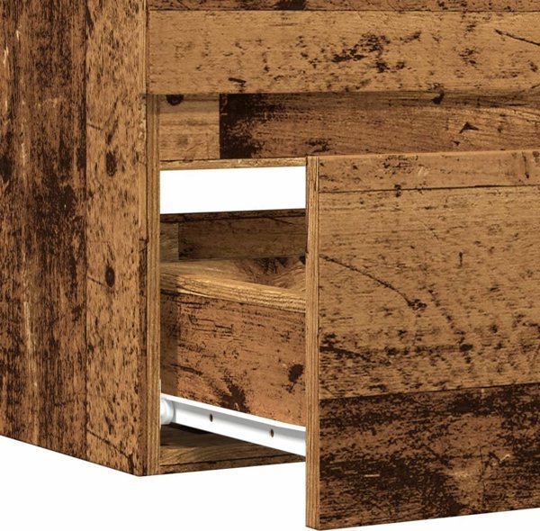 vidaXL Wiszaca szafka lazienkowa, stare drewno, 80x38,5x45 cm