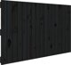 vidaXL Κεφαλάρι κρεβατιού μαύρο 108x3x60 cm από μασίφ πεύκο