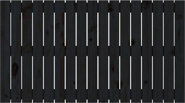vidaXL Κεφαλάρι κρεβατιού μαύρο 108x3x60 cm από μασίφ πεύκο