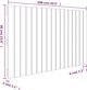 vidaXL Κεφαλάρι κρεβατιού μαύρο 108x3x60 cm από μασίφ πεύκο