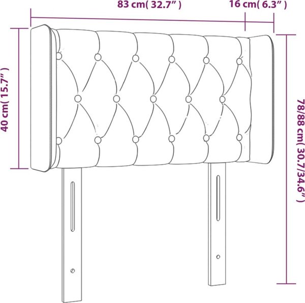 vidaXL Ζαγκλόουζεκ uszak, μπλε, 83x16x78/88 εκ., ύφασμα