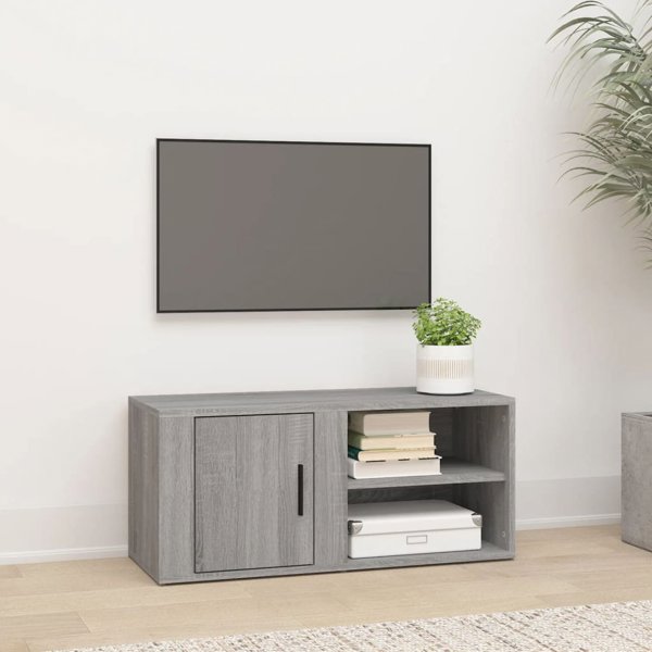 vidaXL Szafka pod TV, szary dab sonoma, 80x31,5x36 cm