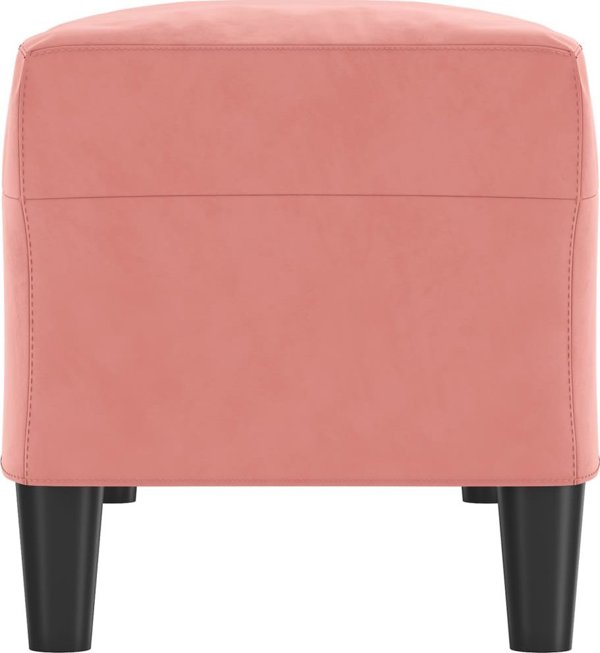 vidaXL Lawka, rozowy, 100x35x41 cm, tapicerowana aksamitem