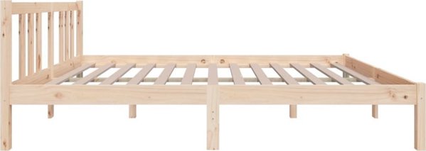 vidaXL Κάσα κρεβατιού, συμπαγές ξύλο, 135x190 cm, διπλό