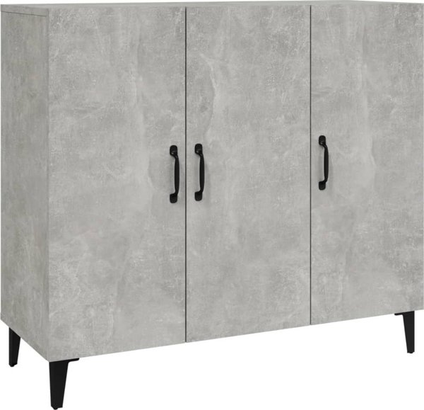 vidaXL Szafka, γκρι σκυρόδεμα, 90x34x80 εκ., σύνθετο ξύλο