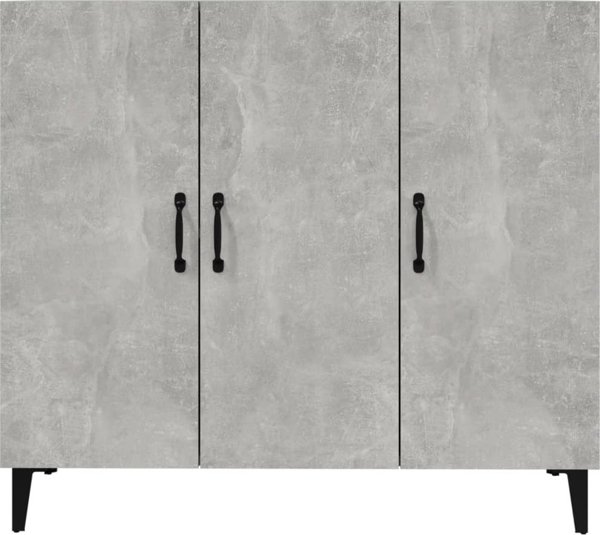 vidaXL Szafka, γκρι σκυρόδεμα, 90x34x80 εκ., σύνθετο ξύλο