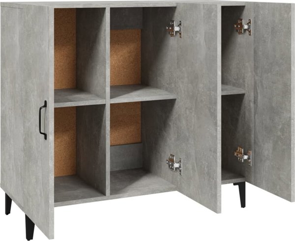 vidaXL Szafka, γκρι σκυρόδεμα, 90x34x80 εκ., σύνθετο ξύλο