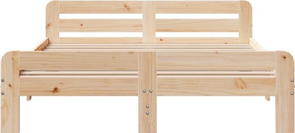 vidaXL Κορμός Κρεβατιού χωρίς Στρώμα, 150x200 εκ, Συμπαγές Ξύλο Πεύκου