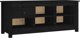 vidaXL Szafka na buty, czarna, 110x38x45,5 cm, lite drewno sosnowe