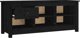 vidaXL Szafka na buty, czarna, 110x38x45,5 cm, lite drewno sosnowe