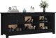vidaXL Szafka na buty, czarna, 110x38x45,5 cm, lite drewno sosnowe