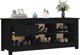 vidaXL Szafka na buty, czarna, 110x38x45,5 cm, lite drewno sosnowe