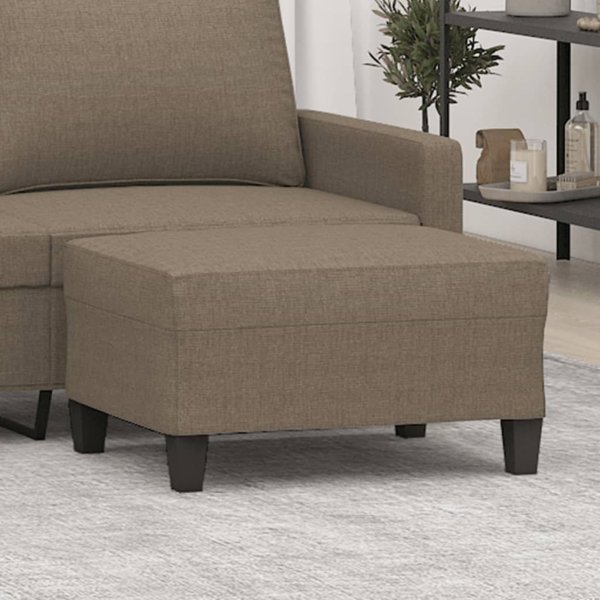 vidaXL Υποπόδιο taupe, 70x55x41 εκ., ταπετσαρισμένο με ύφασμα