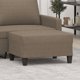 vidaXL Υποπόδιο taupe, 70x55x41 εκ., ταπετσαρισμένο με ύφασμα