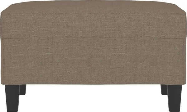 vidaXL Υποπόδιο taupe, 70x55x41 εκ., ταπετσαρισμένο με ύφασμα