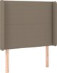 vidaXL Κεφαλάρι για κρεβάτι με LED, ταμπε, 103x16x118/128 cm, ύφασμα