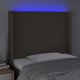 vidaXL Κεφαλάρι για κρεβάτι με LED, ταμπε, 103x16x118/128 cm, ύφασμα
