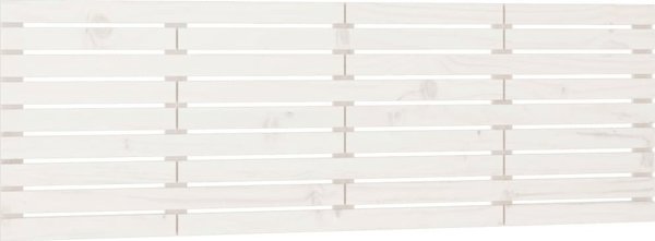 vidaXL Wezglowie lozka, biale, 206x3x63 cm, lite drewno sosnowe
