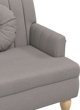 vidaXL Παγκάκι με μαξιλάρια, χρώμα ταουπέ, 113x64,5x75,5 εκ., ύφασμα