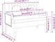 vidaXL Παγκάκι με μαξιλάρια, χρώμα ταουπέ, 113x64,5x75,5 εκ., ύφασμα