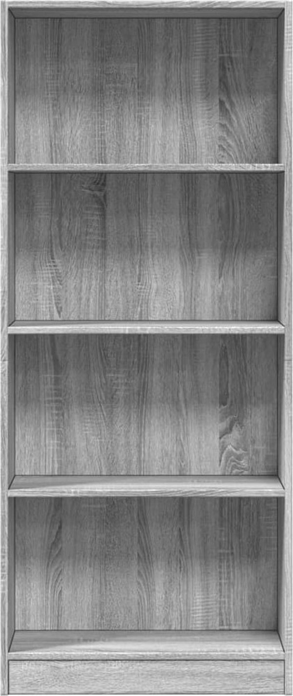 vidaXL Ραφιέρα, γκρι δρυς σονόμα, 60x24x143 εκ., ξυλώδες υλικό