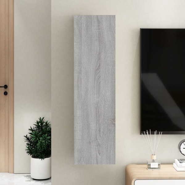 vidaXL Επιτοίχια τηλεοπτική ντουλάπα, γκρι δρυς sonoma, 30,5x30x110 cm