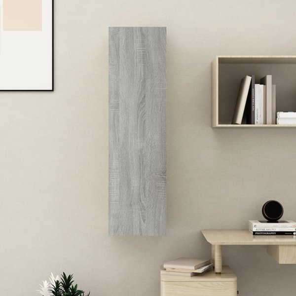 vidaXL Επιτοίχια τηλεοπτική ντουλάπα, γκρι δρυς sonoma, 30,5x30x110 cm