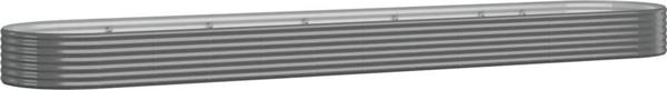 vidaXL vidaXL Donica ogrodowa, malowana proszkowo stal, 507x100x36 cm, szara