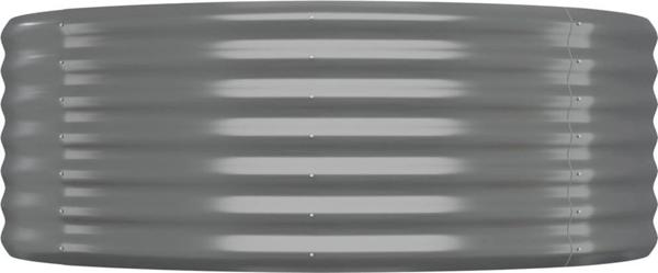 vidaXL vidaXL Donica ogrodowa, malowana proszkowo stal, 507x100x36 cm, szara