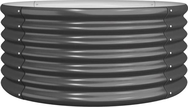 vidaXL vidaXL Donica ogrodowa, malowana proszkowo stal, 80x80x36 cm, antracyt