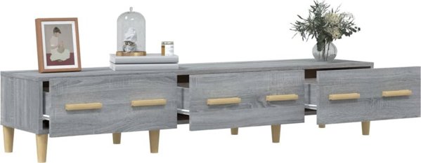vidaXL Έπιπλο τηλεόρασης, γκρι δρυς Sonoma, 150x34,5x30 εκ