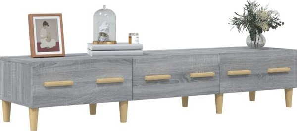vidaXL Έπιπλο τηλεόρασης, γκρι δρυς Sonoma, 150x34,5x30 εκ