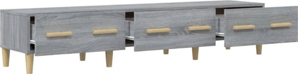 vidaXL Έπιπλο τηλεόρασης, γκρι δρυς Sonoma, 150x34,5x30 εκ