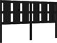 vidaXL Κεφαλάρι Κρεβατιού Μαύρο, 155,5x4x100 cm, από Μασίφ Πεύκο