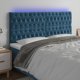 vidaXL Κεφαλάρι κρεβατιού με LED, σκούρο μπλε, 200x7x118/128 cm