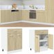 vidaXL Szafka z szuflada dab sonoma 60x46x81,5 cm plyta wiorowa