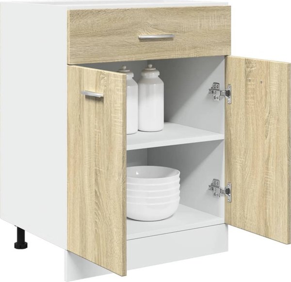 vidaXL Szafka z szuflada dab sonoma 60x46x81,5 cm plyta wiorowa