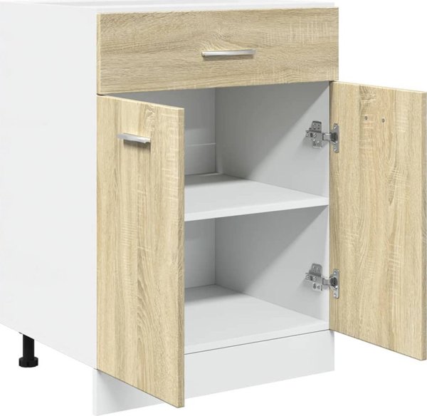 vidaXL Szafka z szuflada dab sonoma 60x46x81,5 cm plyta wiorowa